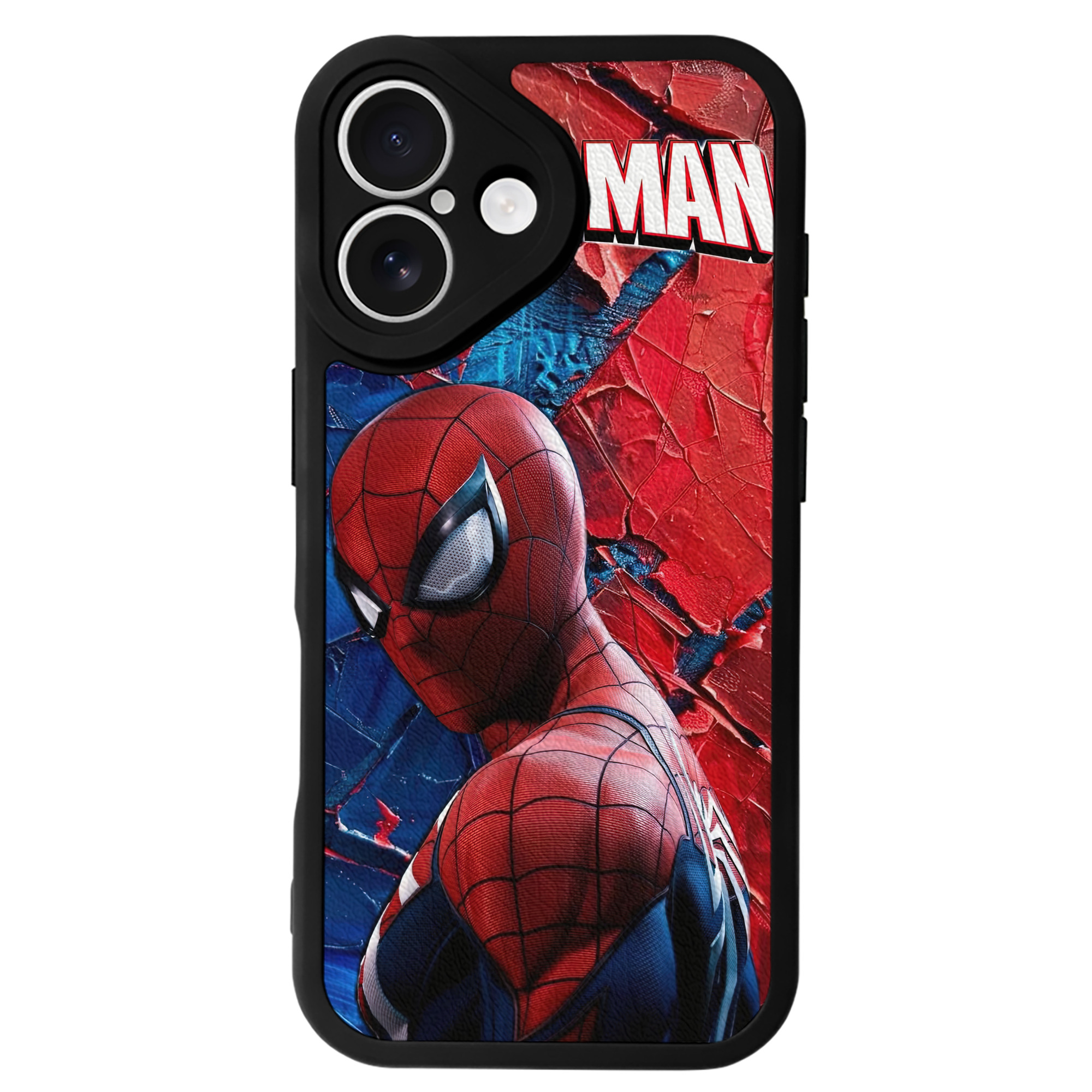 （画像用） Spider Man スパイダーマン 【iPhone 16シリーズ対応】シリコンスマホケース（レザー調） 材質：シリコン